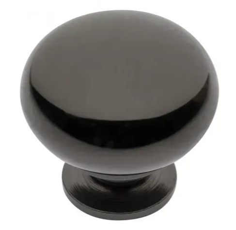 Ручка кнопка GTV BERGAMO d 32 мм Чорний хром, фото 1