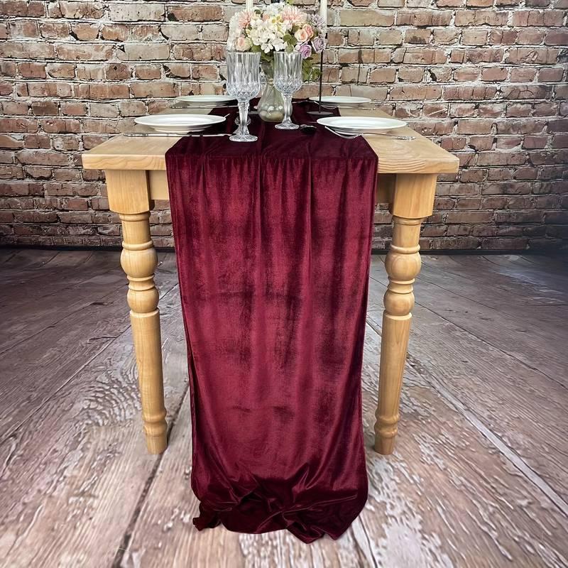 Доріжка-ранер оксамитова Leeseph 300 см бордо