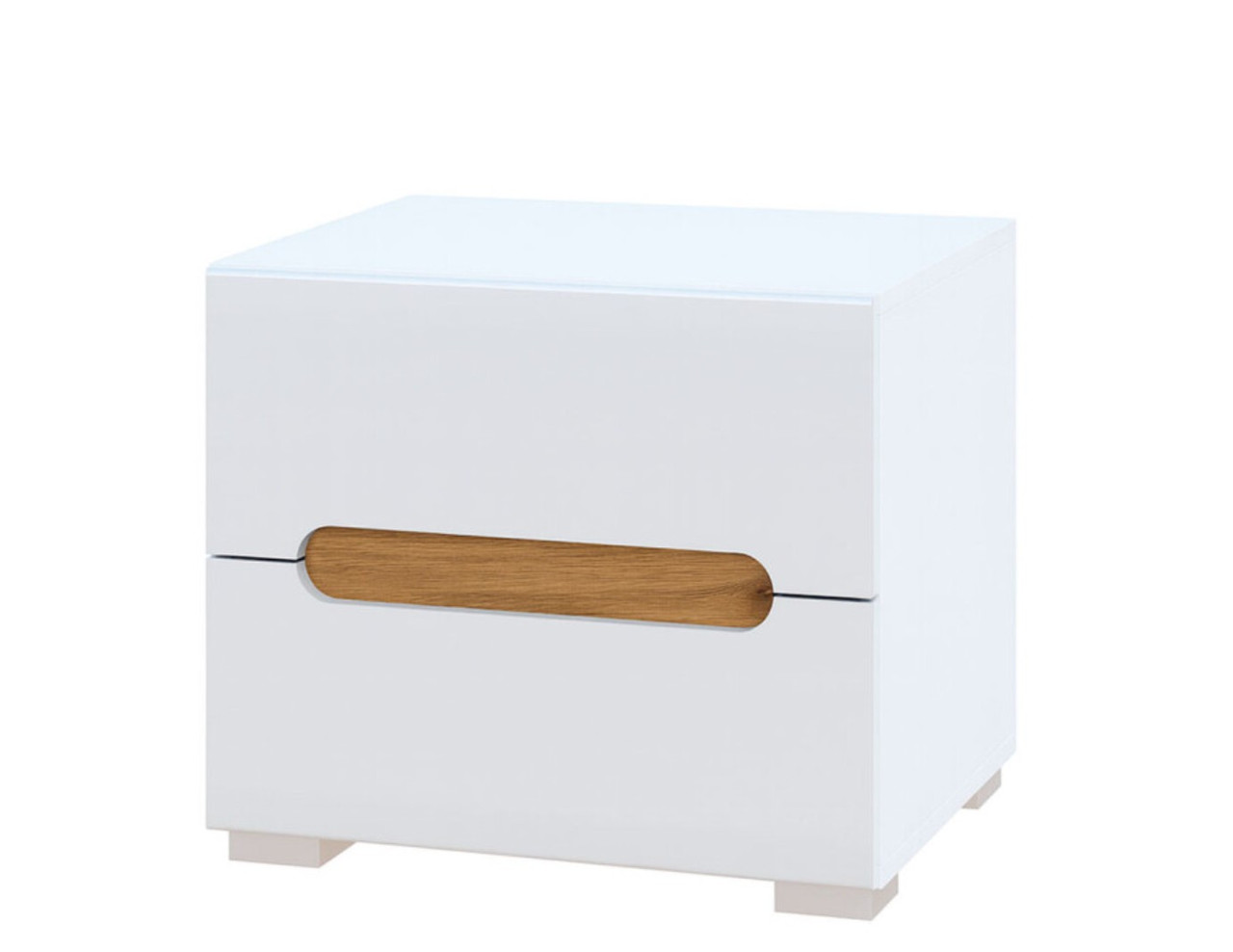 Тумба приліжкова Бьянко Білий глянець/Аппалачі Світ Меблів, фото 1