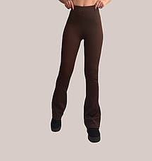 Лосіни-кльош в рубчик на флісі мод 093 шоколад, фото 4