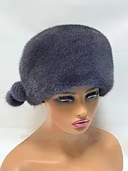 Жіноча шапка з хутра суцільної норки, "Кубанка"