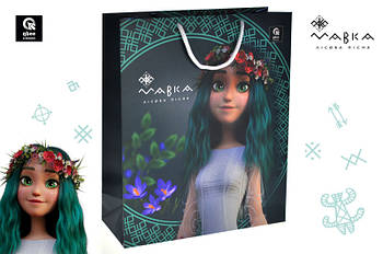 Пакет паперовий M QB004-105 "Мавка" р.27x33x11 см qbee