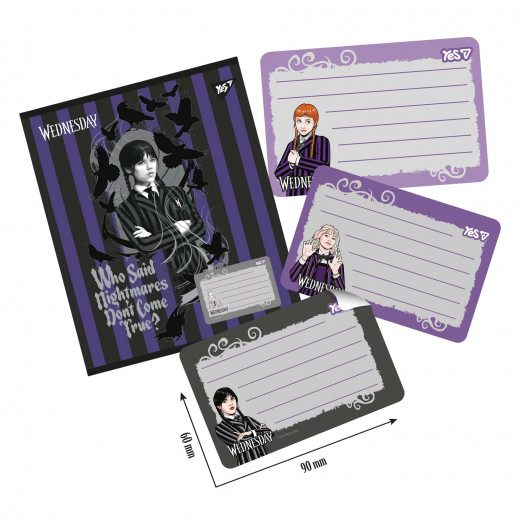 Наліпки на зошити Yes "Wednesday 1", 8 шт/уп, пак. 20*13см, фото 1