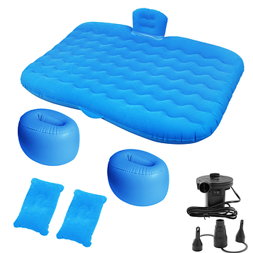 Надувний автомобільний матрац для заднього сидіння + подушки KT7001913 синього кольору PeremogaUA