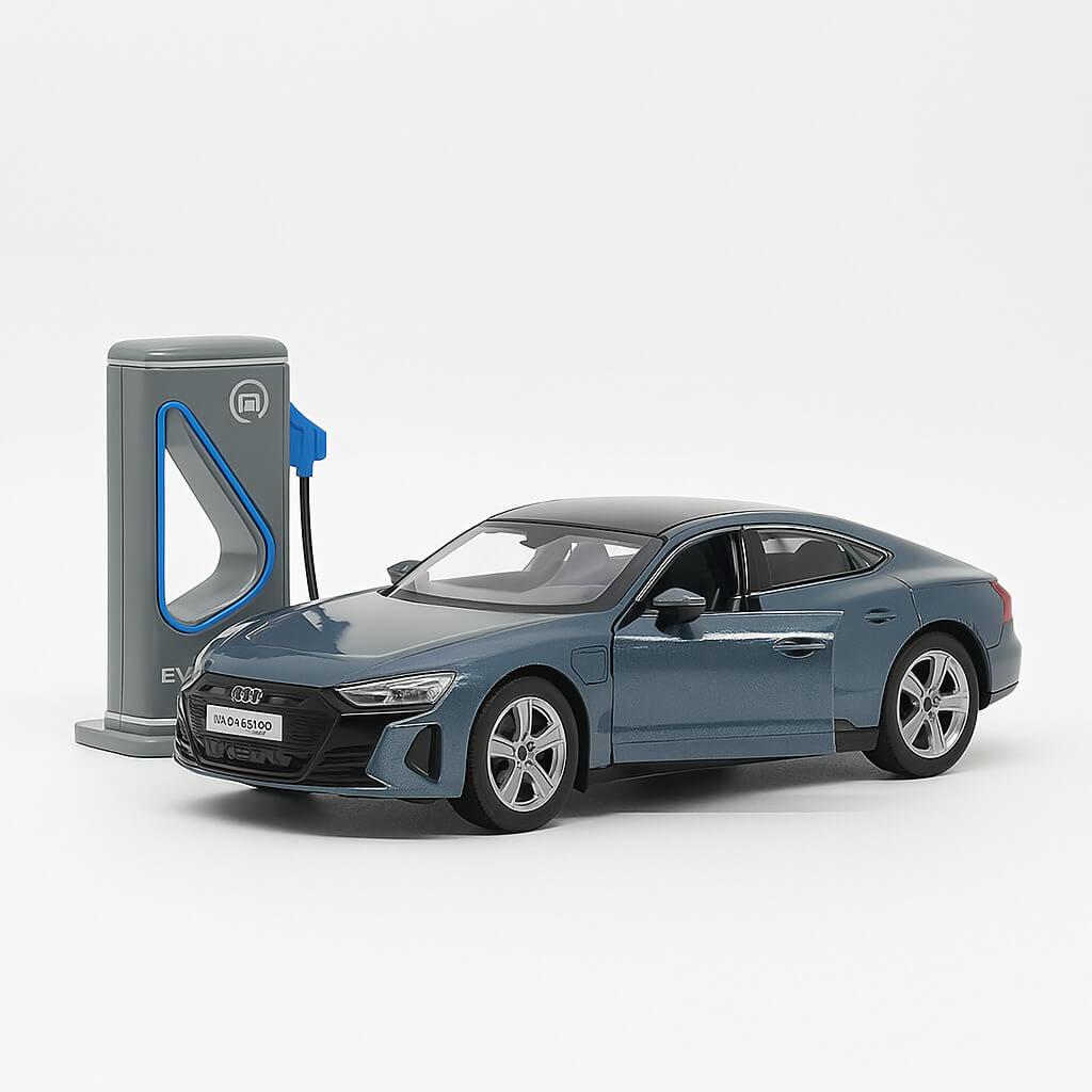 Машинка Audi RS e-tron GT 1:36 Автопром — металева електро модель із зарядною станцією, світлом і звуком, арт. 68717-1, фото 1