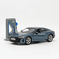 Машинка Audi RS e-tron GT 1:36 Автопром металева електро модель із зарядною станцією, світлом і звуком, арт. 68717-1