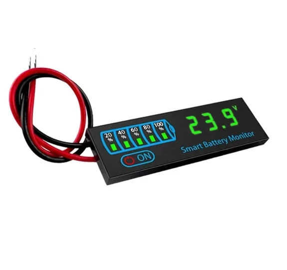 Універсальний індикатор заряду 7-55 В 3S-14S для літійійійійних літій залізофосфатних і кислотних акумуляторів, фото 1