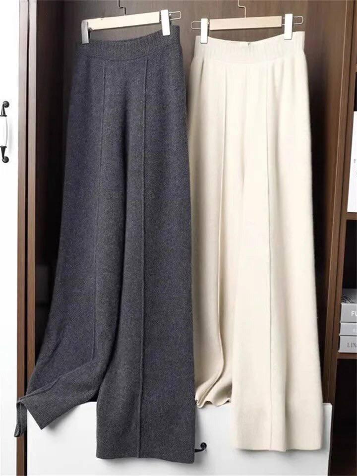 Штани клеш палаццо з ангори Модель: 771-1104 Колір: світло-бежевий, мокко, графіт, чорний, фото 1