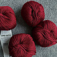 Lana Gatto артикул Babyalpaca 70, колір 9472 червоне вино, 50 грамів
