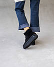 Жіночі зимові черевики із замші чорні на хутрі Україна, фото 9