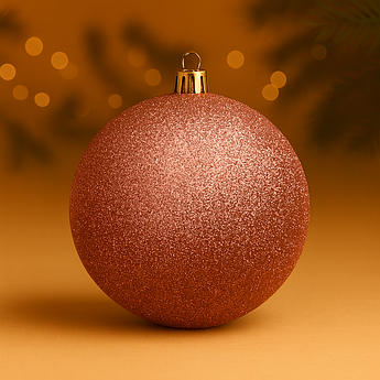 Новорічна куля 20 см з глітером – яскрава прикраса для великої ялинки, 18 кольорів шампань