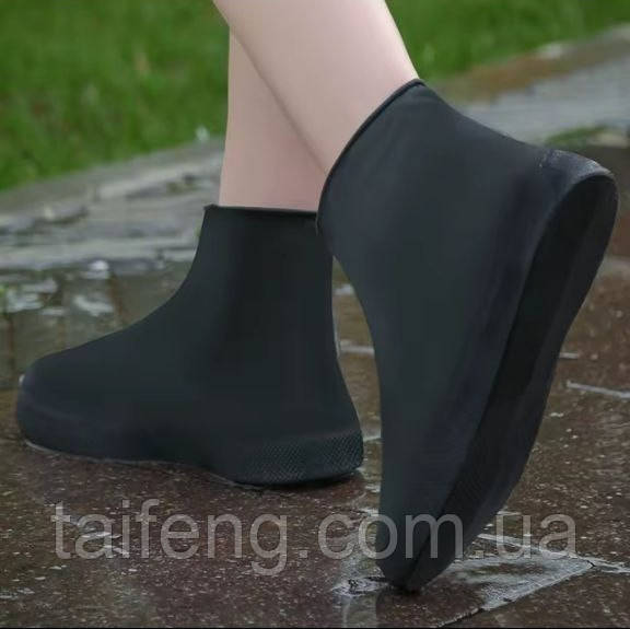 Бахіли силіконові від дощу та бруду, розмір L, чорні