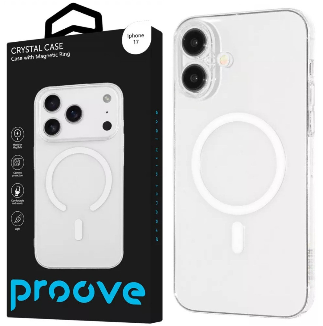 Прозорий чохол Magsafe Proove Crystal Magnetic для iPhone 17