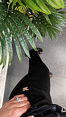 Жіночий трикотажний костюм двійка великого розміру | Туреччина | Кофта на блискавці з капюшоном + штани на манжетах | Чорний, фото 5