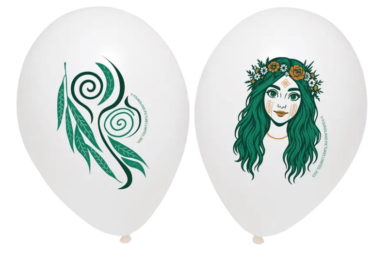 Латексні повітряні кульки 21414 12"(30см.)"Мавка: чарівний листочок" білі ТМ "Твоя Забава" BelBal  50шт