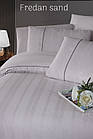 Постільна білизна ранфорс Deluxe First Choice євро розмір Fredan sand, фото 2