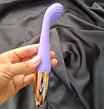 Рожевий вібростимулятор точки G та клітора, Вібратор із вигнутою головкою 18 см, Інтимні іграшки, фото 10
