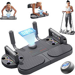 Універсальна дошка для віджимань DK-01 з таймером / Платформа для тренування рук / Тренажер для преса