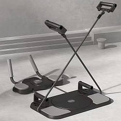 Тренажер-платформа DK-02 з еспандерами для фітнесу / Спортивна дошка для тренувань / Дошка для віджимань