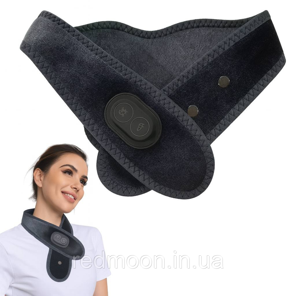 Масажер-грілка для шиї, 3 режими, від USB / Масажер з підігрівом / Масажер для шиї / Електромасажер, фото 1