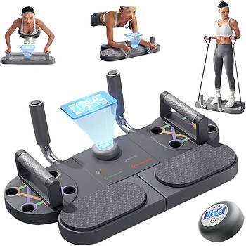 Дошка для віджимань із таймером DK-01 / Платформа для тренування рук / Тренажер для преса