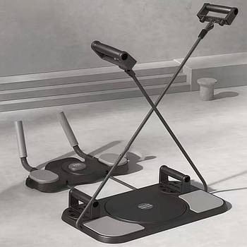 Платформа-тренажер для спорту з еспандерами DK-02 / Спортивна дошка для тренувань / Дошка для віджимань