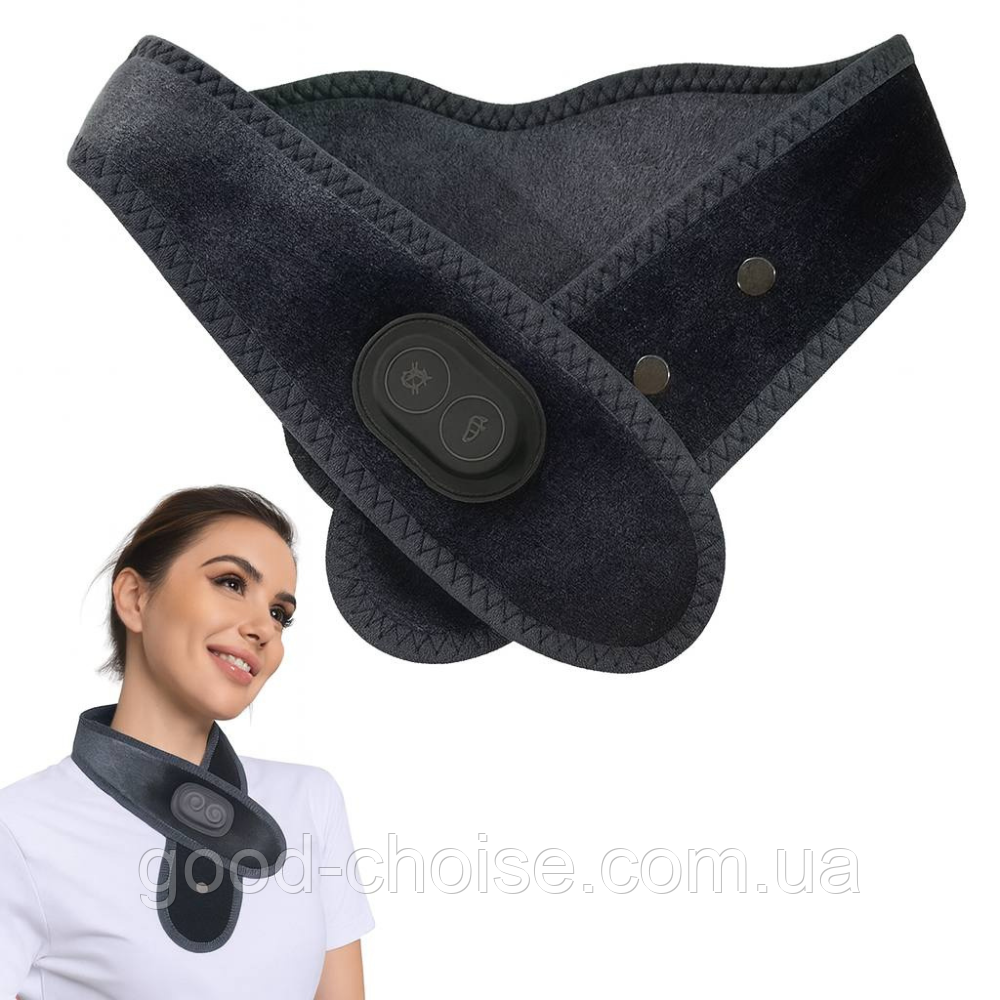 Масажер-грілка для шиї USB, 3 режими / Масажер з підігрівом / Масажер для шиї / Електромасажер, фото 1
