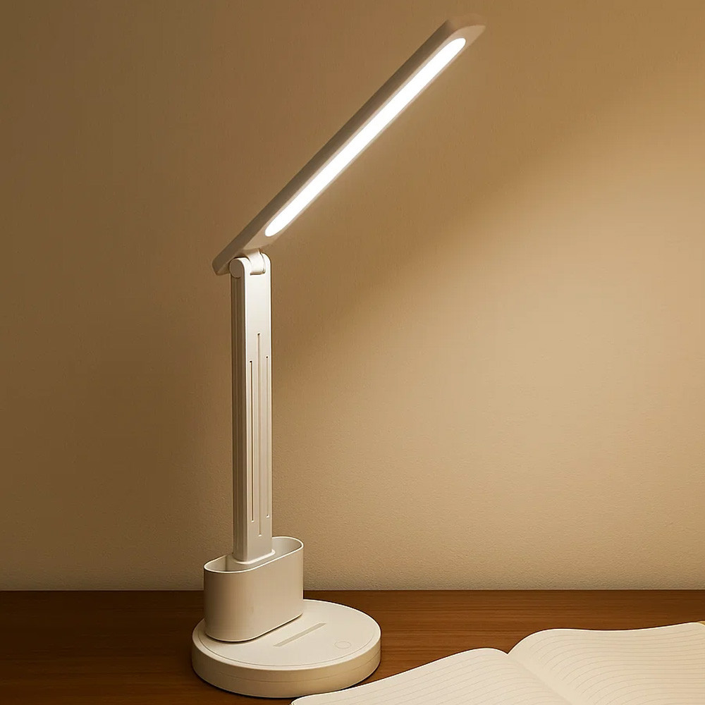 Настільна лампа з органайзером, від USB / LED лампа акумуляторна / Світлодіодна лампа складна, фото 1