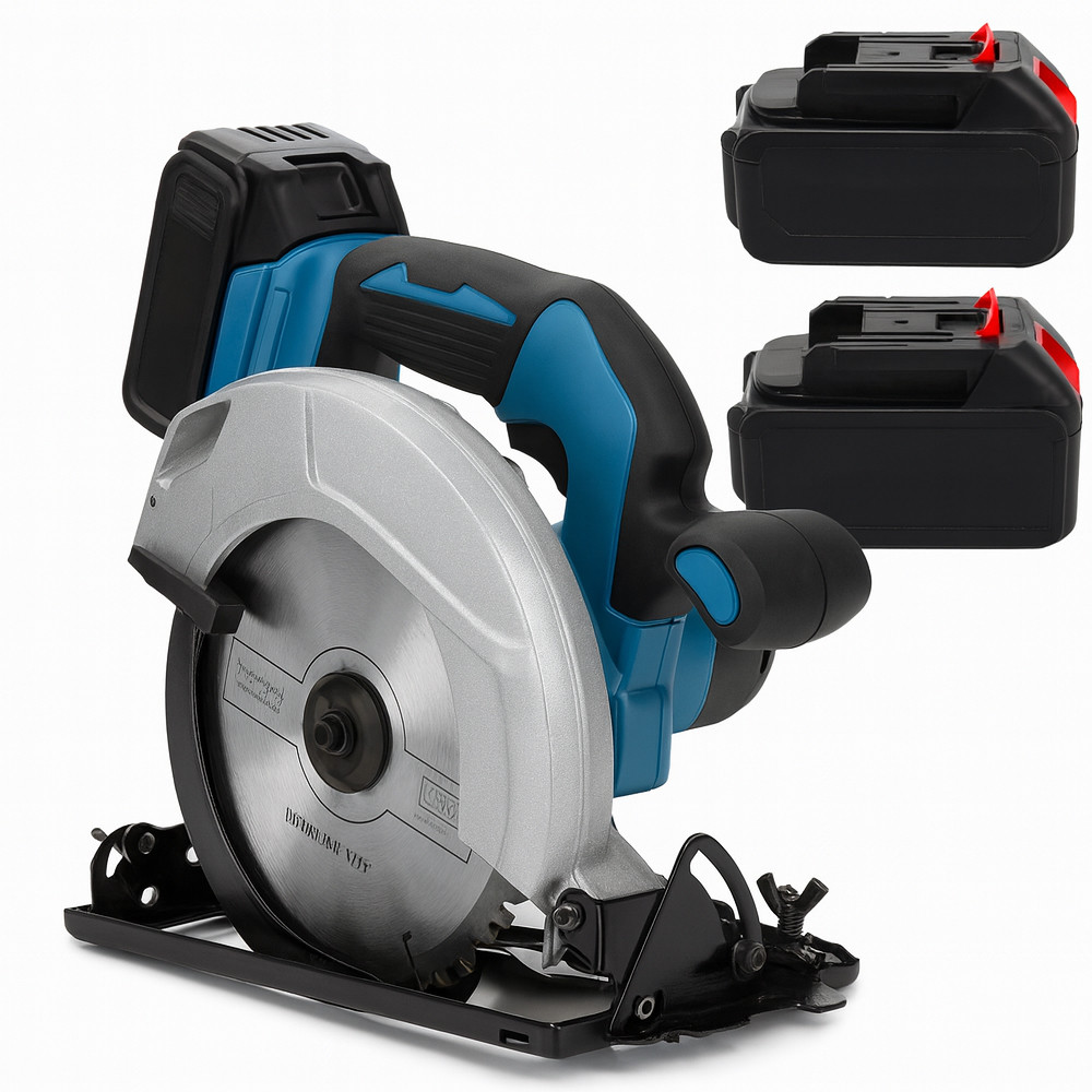 Ручна циркулярна пила 7'' + 2 АКБ / Дискова пила / Циркулярка акумуляторна / Пила циркулярна, фото 1