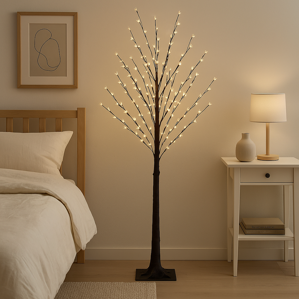 Світлодіодне декоративне дерево, 480 LED, 1.5м, USB/батарейки / Декоративна LED лампа-нічник / Світильник дерево, фото 1