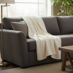 Покривало піке, 200х240см, Bella Carine Krem / Бавовняне покривало / Покривало на ліжко