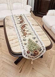 Новорічна доріжка ранер на стіл 35×145 см