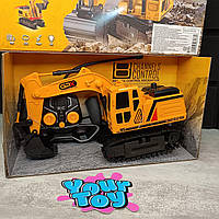 Гусеничний Екскаватор на Радіоуправлінні Акумуляторний Пускає Дим | Дитяча Будівельна Техніка