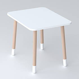 Дитячий прямокутний столик 46х60х45, трюмо для дитячої кімнати, стіл у дитячу, білий