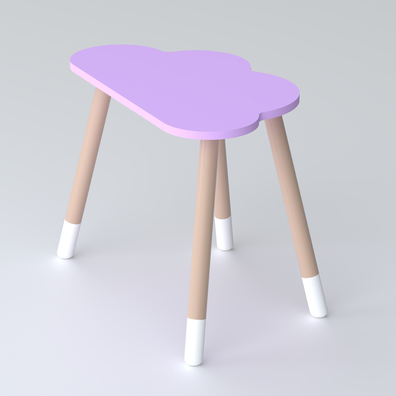 Дитячий столик хмарка 46х70х40, стіл для дитячої кімнати, трюмо для дівчаток, фіолетовий, фото 1