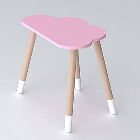 Дитячий столик хмарка 46х70х40, стіл для дитячої кімнати, трюмо для дівчаток, рожевий