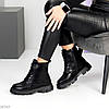 Базові чорні зимові черевики берці натуральна шкіра, блискавка + шнурівка, фото 6