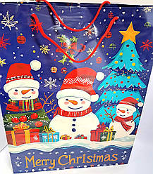 Новорічний пакет ГІГАНТ ВЕРТИКАЛЬНИЙ 32*40*10 см Мікс