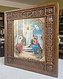 Аналойна ікона Двунадесяті свята в темному фігурному кіотеку, розмір 34*30, сюжет 20*24, 26 сюжету, фото 2