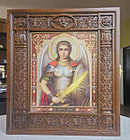 Аналойна ікона Двунадесяті свята в темному фігурному кіотеку, розмір 34*30, сюжет 20*24, 26 сюжету, фото 6