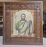 Аналойна ікона Двунадесяті свята в темному фігурному кіотеку, розмір 34*30, сюжет 20*24, 26 сюжету, фото 9