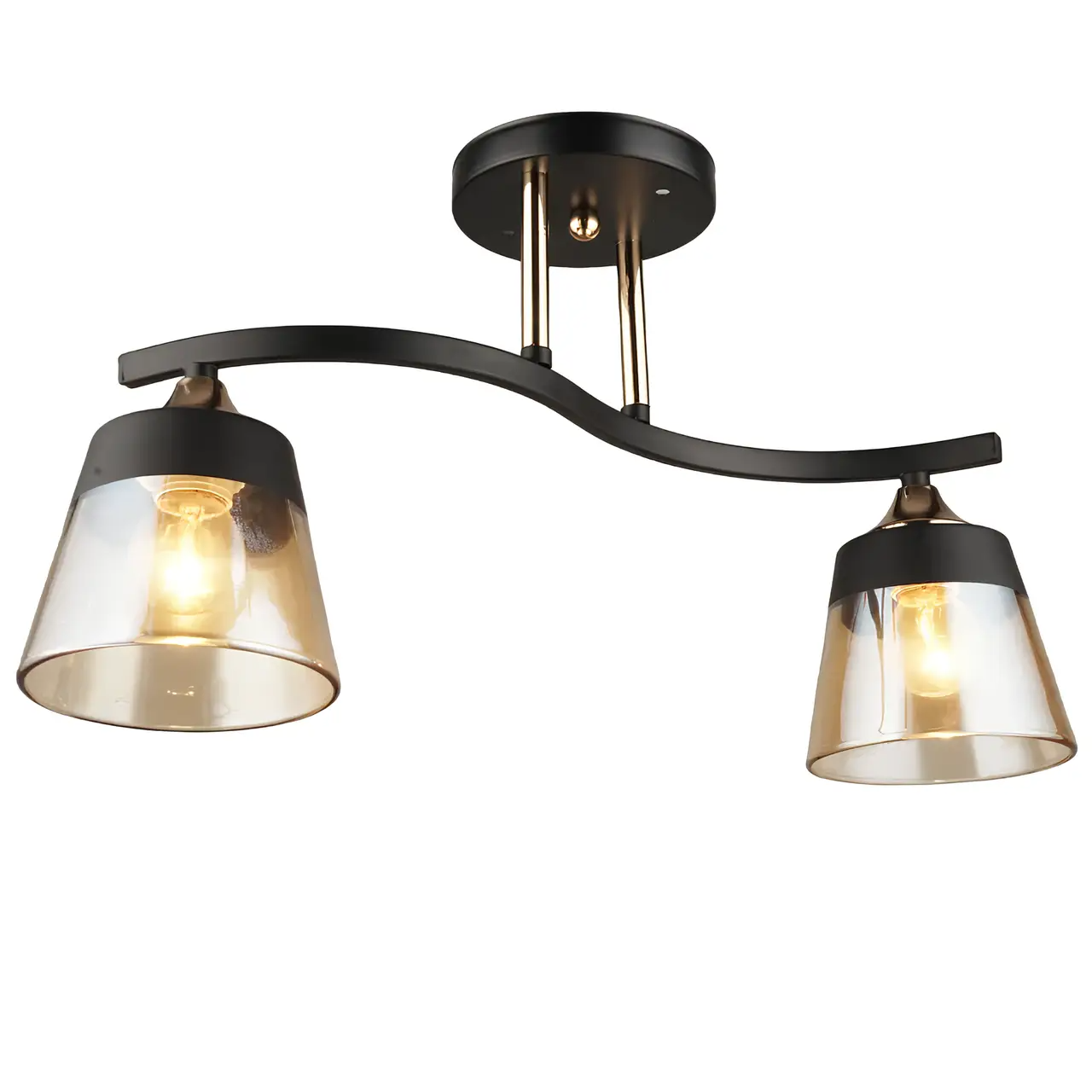 Стельова люстра на два  плафони L460*W120*H255