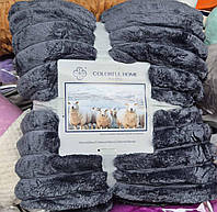 Плед покривало Шарпей з еко овчиною Євро 200х230