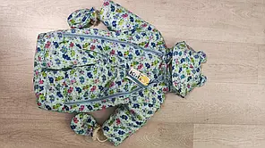 Дитячий зимовий комбінезон-трансформер на синтепоні з овчиною, фото 4