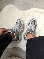 New Balance 9060 Grey Термо жіночі кросівки Нью Беланс 9060 сірі замша єврозима фліс, фото 3