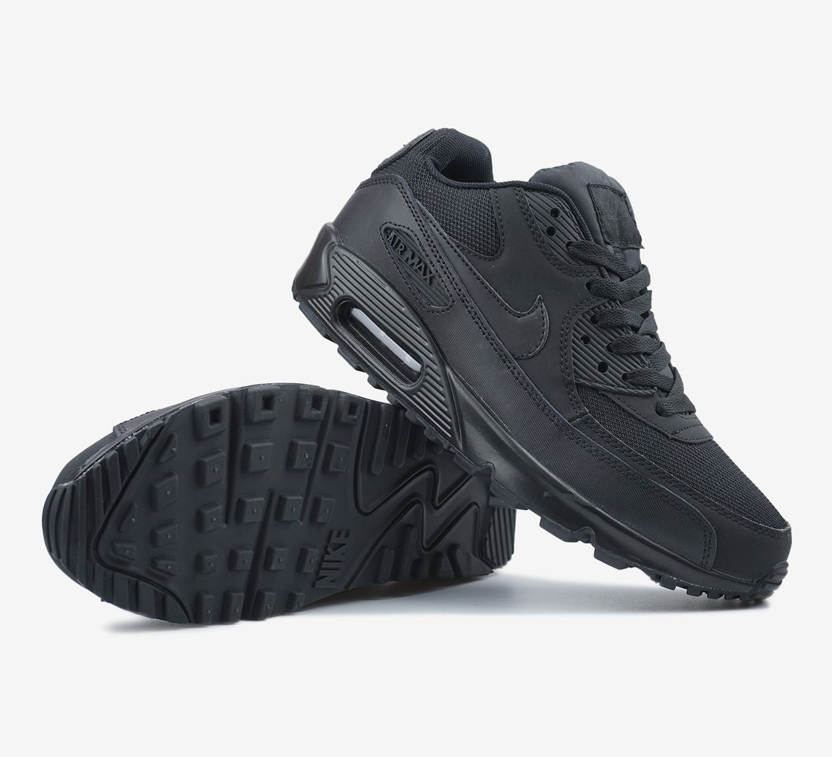 Чоловічі кросівки Nike Air Max 90 black Найк Аір Макс 90 чорні, фото 1