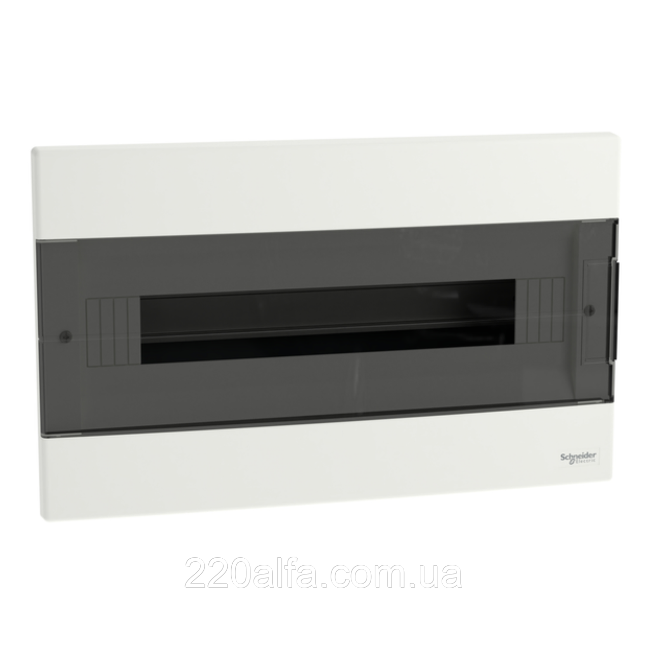 Врізний щит на 18 модулів, 1 ряд, з прозорими дверцятами Schneider Easy9 EU, фото 1