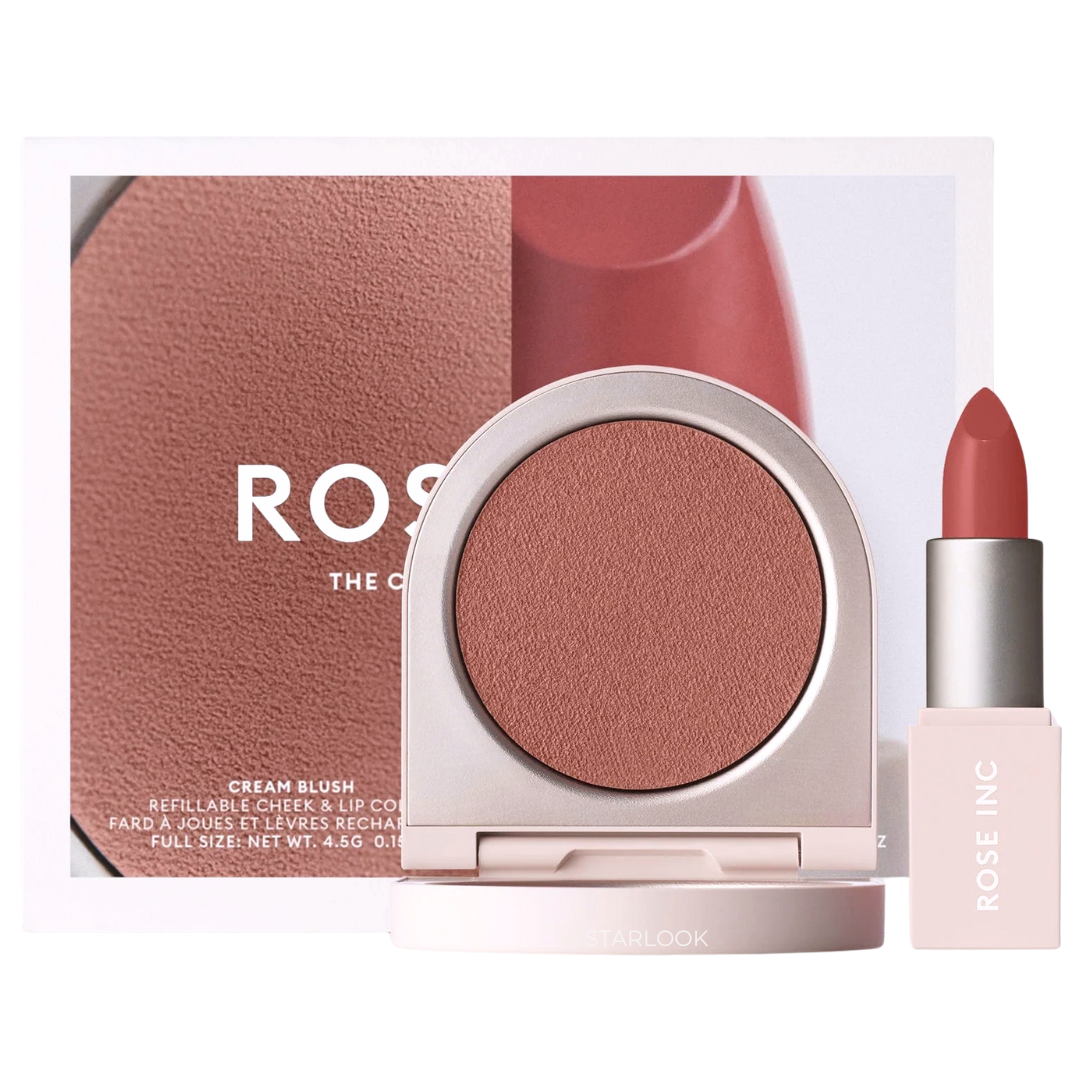 Набір кремові рум'яна та міні-помада Rose Inc Cream Color Gift Set 4.5 г + 1.2 г, фото 1