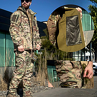 Зимовий тактичний костюм військовий softshell мультикам, костюм теплий армійський бойовий куртка штани