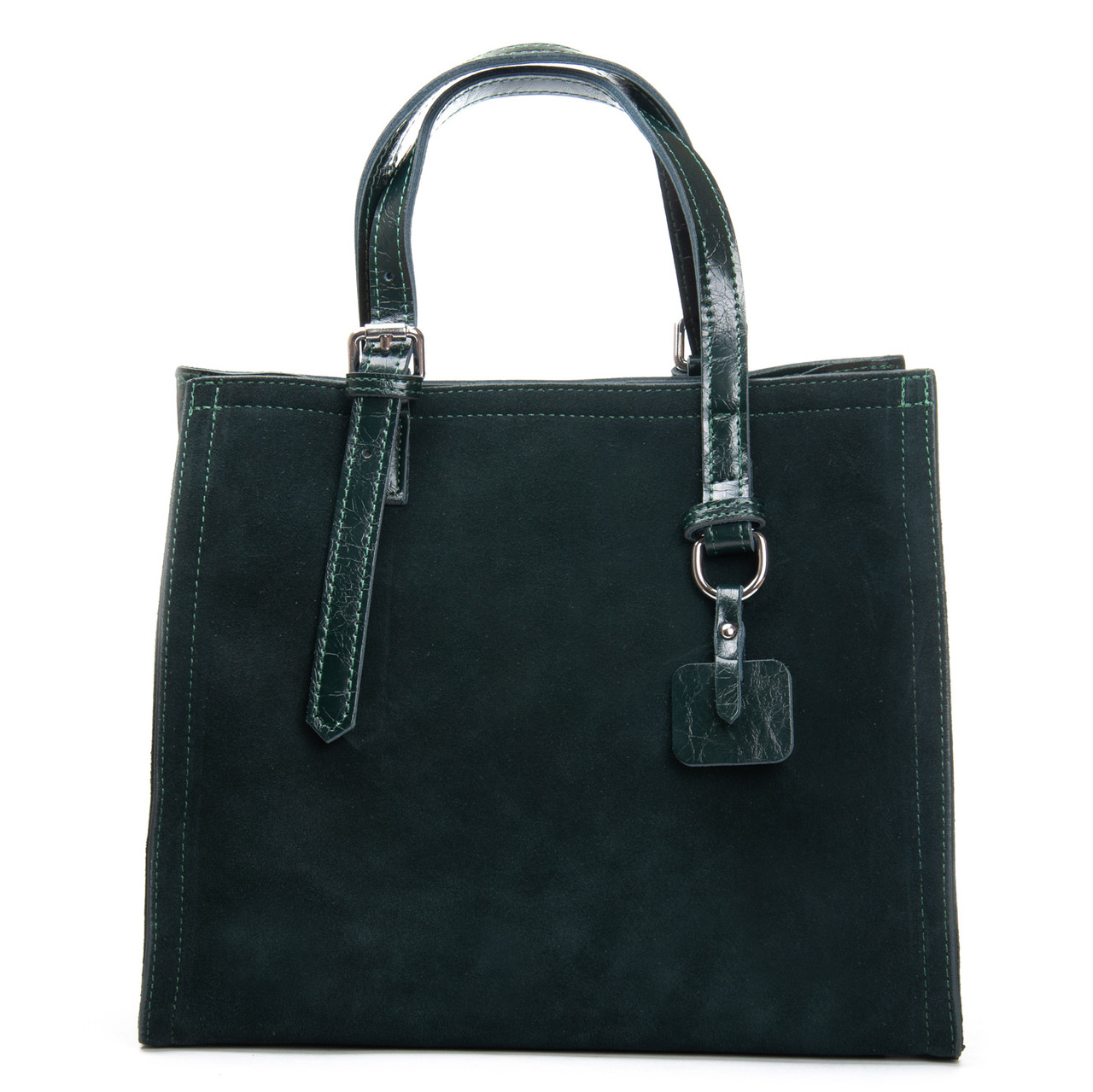 Сумка Женская Классическая замш 8800-1 green.Купити жіночі сумки гуртом і в роздріб із натуральної шкіри в Україні